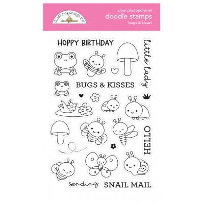 Doodlebug Fairy Garden Clear Stamps - Bugs & Kisses